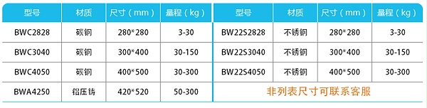 计数mini台秤-BW产品参数