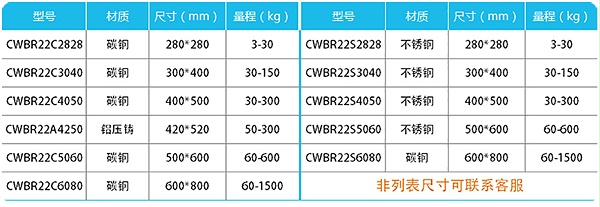 高精度计数台秤-CWBR22产品参数